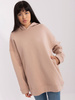 Ciemnobeżowa dresowa bluza basic oversize  (RV-BL-8042.00P)