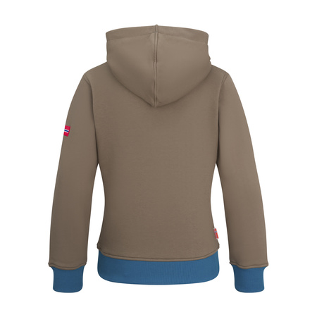 Bluza z kapturem dziecięca dla chłopca/dziewczynki Trollkids Kids Troll Sweater mocca brown/atlantic blue (138-822)