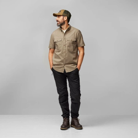 Koszula z długim rękawem męska Fjällräven Övik Air Stretch SS Shirt M Suede Brown (F12600213-244)