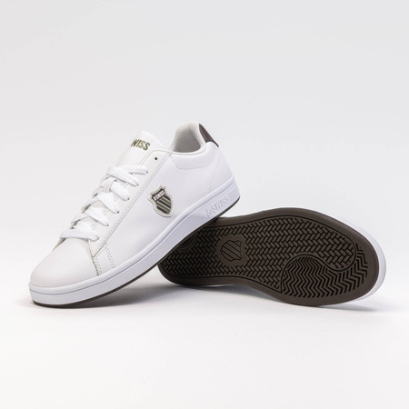 Sneakersy męskie K-Swiss Court Shield buty sportowe skórzane białe (06599-991-M)