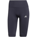 Legginsy damskie adidas Aeroknit Seamless Short Tights granatowe (HE2960)