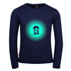 Bluzka ongsleeve bawełniana dziecięca dla dziewczynki Trollkids Girls Pointillism Longsleeve navy/mint (345-132)