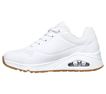 Wyprzedaż - Sneakersy damskie białe Skechers Uno Stand on Air (73690-WHT)
