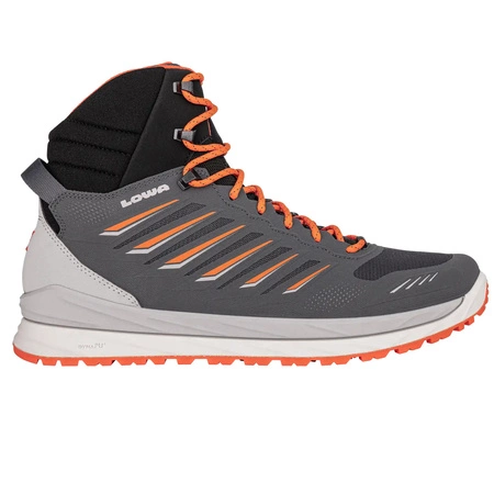Wyprzedaż - Buty trekkingowe męskie Lowa Axos GTX Mid gore-tex graphit/flame wodoodporne (310844 7952)