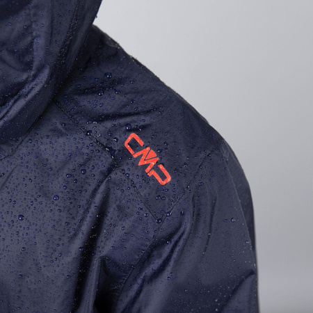 Wyprzedaż - Kurtka dziecięca przeciwdeszczowa CMP Kid G Jacket Rain Fix Hood granatowa (3X53255-28ML)