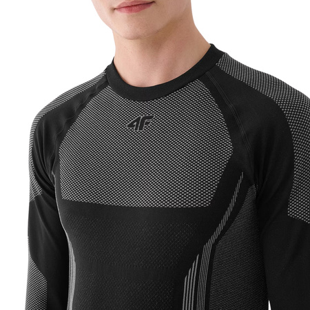 Koszulka termoaktywna męska 4F M165 głęboka czerń (4FWAW24USEAM165 20S)
