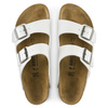 Klapki damskie Birkenstock Arizona Birko-Flor Narrow White na wąską stopę (0552683)