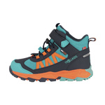 Wodoodporne buty turystyczne dziecięce dla chłopca/dziewczynki Trollkids Kids Tronfjell Hiker Mid atlantic blue/dark navy/glow orange (476-197)