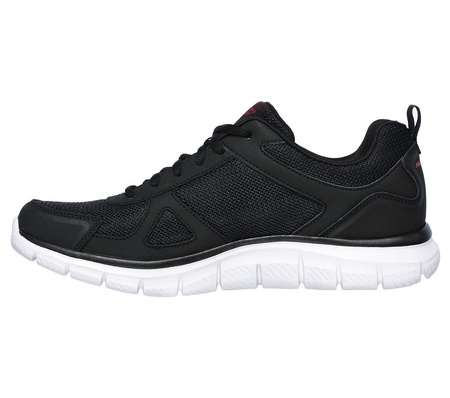Wyprzedaż - Buty treningowe męskie Skechers Track sneakersy czarno-białe (52631-BKRD)