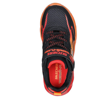 Dziecięce sneakersy sportowe Skechers THERMO-FLASH HEAT-FLUX czerwono-pomarańczowe (400103L-BKRD)