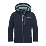 Kurtka softshell dziecięca dla dziewczynki Trollkids Girls Balestrand Jacket navy/aqua (617-132)