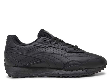 Buty sportowe męskie Puma Blktop Rider Leather lekkie i komfortowe sneakersy czarne (393823-02)