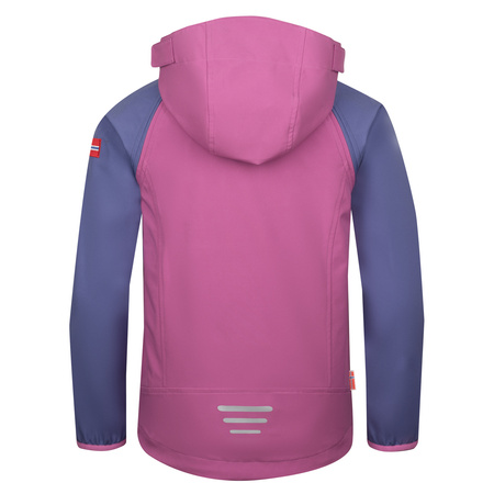 Kurtka softshell dziecięca dla chłopca/dziewczynki Trollkids Kids Rondane Zip Off Jacket XT mallow pink/violet blue (819-242)