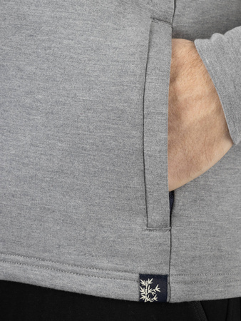 Wyprzedaż - Bluza męska bambusowa Viking Lonetree Hoodie Bamboo Man szara polarowa (730/25/9444/0800)