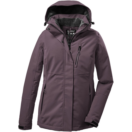Wyprzedaż - Kurtka zimowa z kapturem damska Killtec KOW 140 parka techniczna outdoorowa różowa (37411/523)
