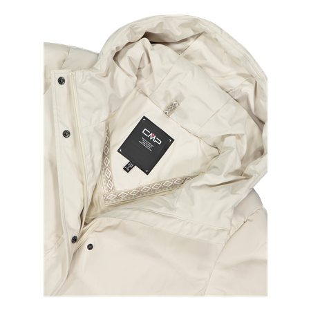 Wyprzedaż - Kurtka długa zimowa damska CMP płaszcz ocieplany wodoodporny beżowy (34K0096/A238)