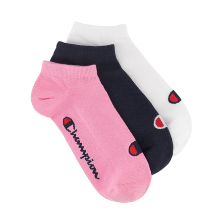 Skarpety Champion 3pk Sneaker Socks różowe  czarne  białe (U20100 PS009)