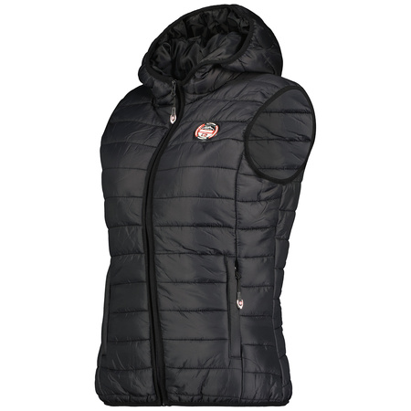Bezrękawnik Geographical Norway VATIKA HOOD EO GIRL 233 czarny dla dziweczynki (WW2008E/GNO-Black)