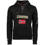 Bluza sportowa męska Geographical Norway GYMCLASS BLACK DB MEN 100 z kapturem czarna (WU4185H-GN-BLACK)