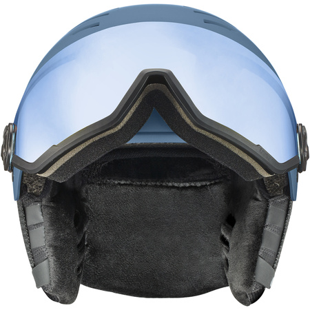 Kask narciarski damski/męski Uvex Wanted Visor all-mountain snowboardowy sportowy niebieski (56/6/262/00)