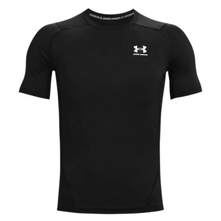 Koszulka treningowa męska Under Armour HeatGear Short Sleeve sportowa czarna (1361518-001)