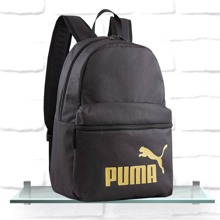 Plecak młodzieżowy PUMA PHASE BACKPACK PUMA BLACK-GO jednokomorowy z regulowanymi szelkami czarny 079943-03 (07994303)