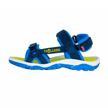 Sandały sportowe dziecięce dla chłopca/dziewczynki Trollkids Kids Oslofjord Sandal navy/lime (268-100)