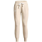 Spodnie dresowe damskie Under Armour UA Rival Fleece treningowe joggery beżowe (1356416-783)