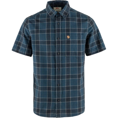 Koszula z krótkim rękawem męska Fjällräven Övik Travel Shirt SS M Indigo Blue-Dark Navy (F87039-534-555)