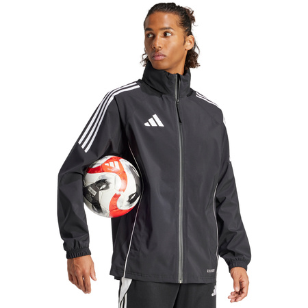 Kurtka męska adidas Tiro 24 Rain czarno-biała (IJ7390)