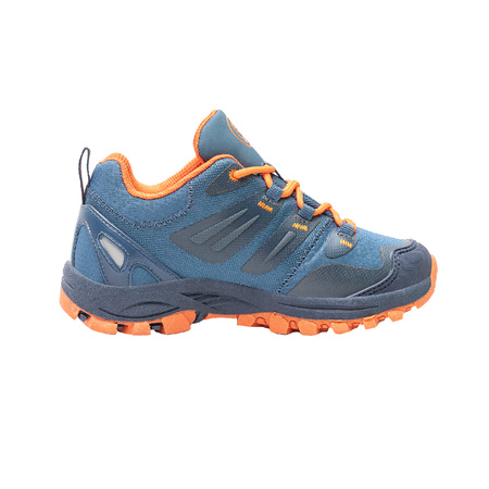 Wodoodporne buty turystyczne dziecięce dla chłopca/dziewczynki Trollkids Kids Rondane Hiker Low mystic blue/orange (259-142)