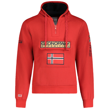 Bluza z kapturem męska Geographical Norway Gymclass EO DB MEN 100 czerwona (WU6618H/GNO/Red)