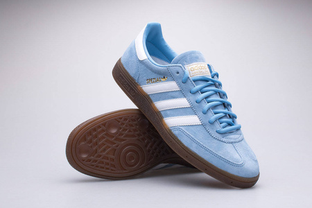 Tenisówki męskie Adidas Handball Spezial niebieskie sportowe trampki skórzane (BD7632)