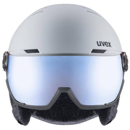 Kask narciarski damski/męski Uvex Wanted Visor all-mountain snowboardowy sportowy szary (56/6/262/30)