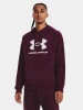 Bluza z kapturem męska UNDER ARMOUR Rival Fleece Logo z kieszonką kangurka bordowa (1379758-600)