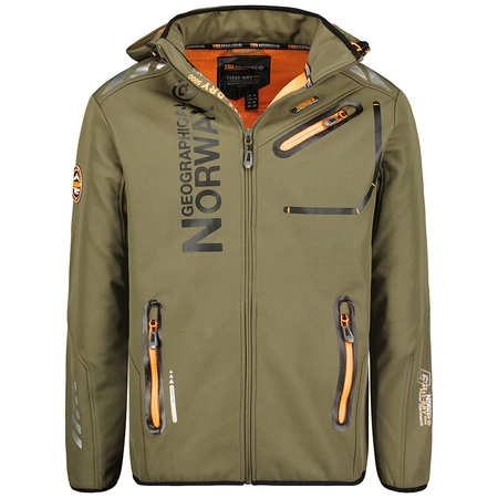 Softshell Geographical Norway ROYAUTE DB KAKI-ORANGE MEN 068 khaki / pomarańczowy męska (WY1996H/GN-Kaki / Orange)