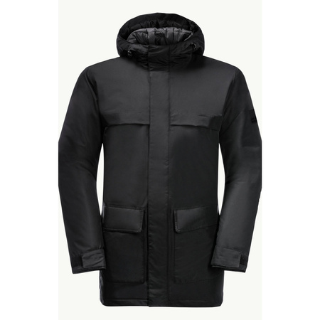 Kurtka zimowa męska Jack Wolfskin WINTERLAGER PARKA M black Texapore Fiber Insulated nieprzemakalny płaszcz (1115471_6000)