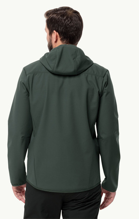 Kurtka outdoorowa męska z kapturem Jack Wolfskin Bornberg Hoody M przejściowa zielona (1307471_4161)