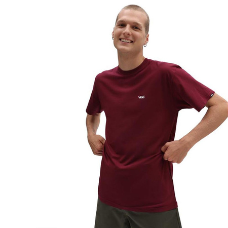 Koszulka męska VANS MN LEFT CHEST LOGO TEE BURGUNDY bawełniana bordowa (VN0A3CZEBRG)