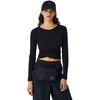 Koszulka damska Champion Crewneck Croptop czarna (117435 KK001)