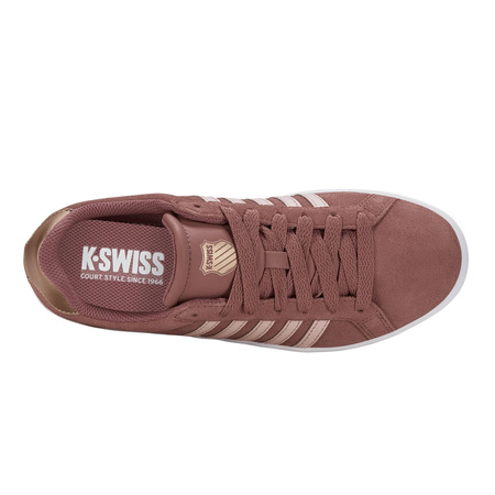 Sneakersy damskie K-Swiss Court Tiebreak SDE ze skóry naturalnej różowe (97012-665-M)