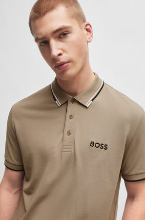 Koszulka Polo Boss Paddy Pro Light/Pastel Green regular fit beżowa (50469102-334)