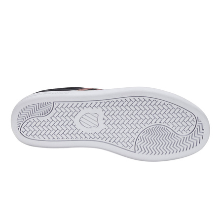 Wyprzedaż - Buty damskie sportowe K-Swiss Court Tiebreak SDE sneakersy skórzane czarne (97012-091-M)