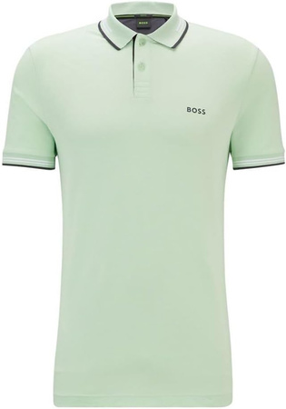 Koszulka Polo męska BOSS Paul Open Green slim fit zielona (50506193-388)