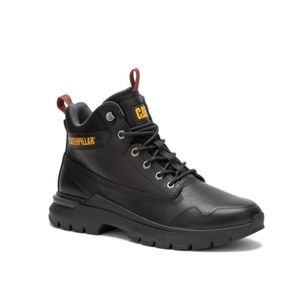 Wyprzedaż - Buty outdoorowe męskie Cat Caterpillar Colorado Sneaker WP skórzane sportowe wodoodporne czarne (P725946)