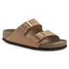 Klapki damskie Birkenstock Arizona Birko-Flor Nubuk Pecan wegańskie standard szerokie (1025006)
