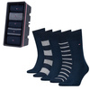 Skarpetki Tommy Hilfiger TH MEN SOCK 5P GIFTBOX MOULINE Granatowy (701224443001)