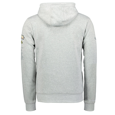Geographical Norway Men's 3/4 GYMCLASS 007 Sweatshirt Grey (WR059H/GN B-Grey)