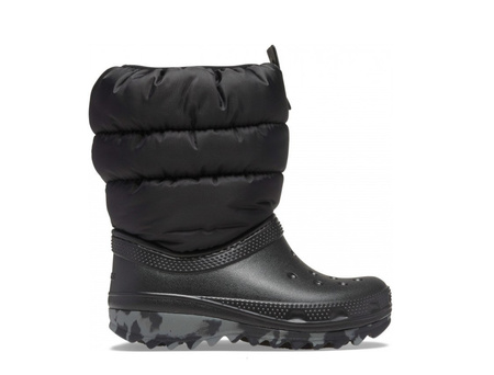 Buty zimowe dziecięce Crocs Classic Neo Puff Boot K śniegowce dla dzieci czarne (207684-BLACK)