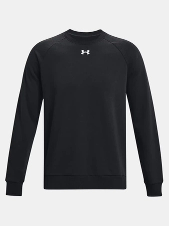 Bluza sportowa męska UNDER ARMOUR FLEECE CREW ciepła czarna (1379755-001)